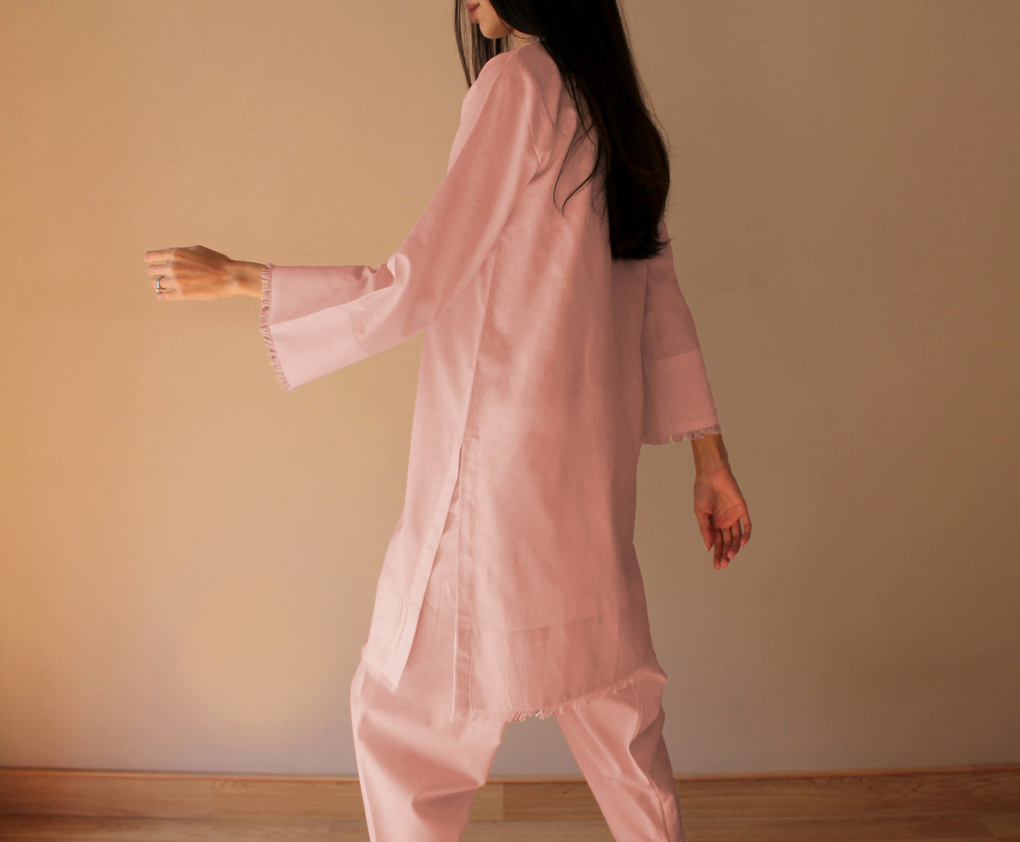 Pink linen set